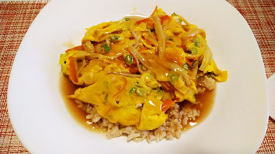 カニカマの天津飯