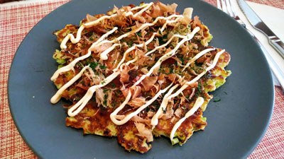 玄米粉のお好み焼き