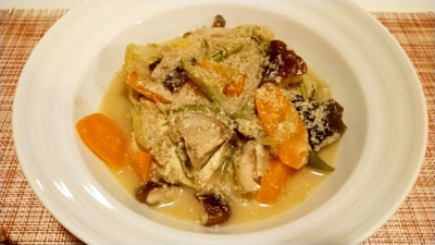 ごま味噌豆乳鍋をワンボウルで。