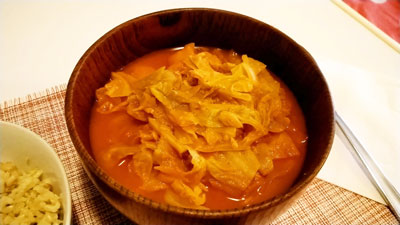 キャベツとツナのトマトスープ