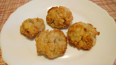 バナナとココナッツのドロップクッキー