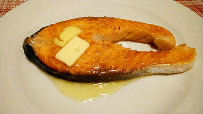 サーモンのバター焼き