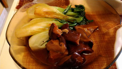 青梗菜としいたけの炒め物（半量）