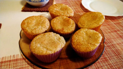 旦那さんが作った米粉のヨーグルトマフィン