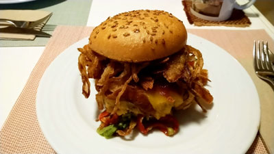 テイクアウトのバーガー