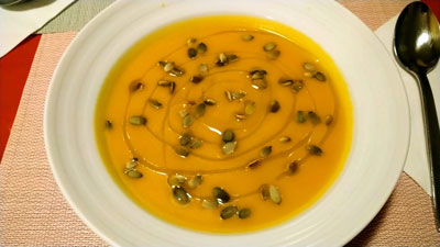 普通のかぼちゃのポタージュ