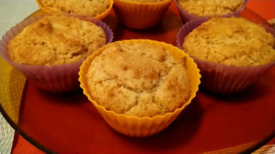 旦那さん作、米粉のヨーグルトマフィン